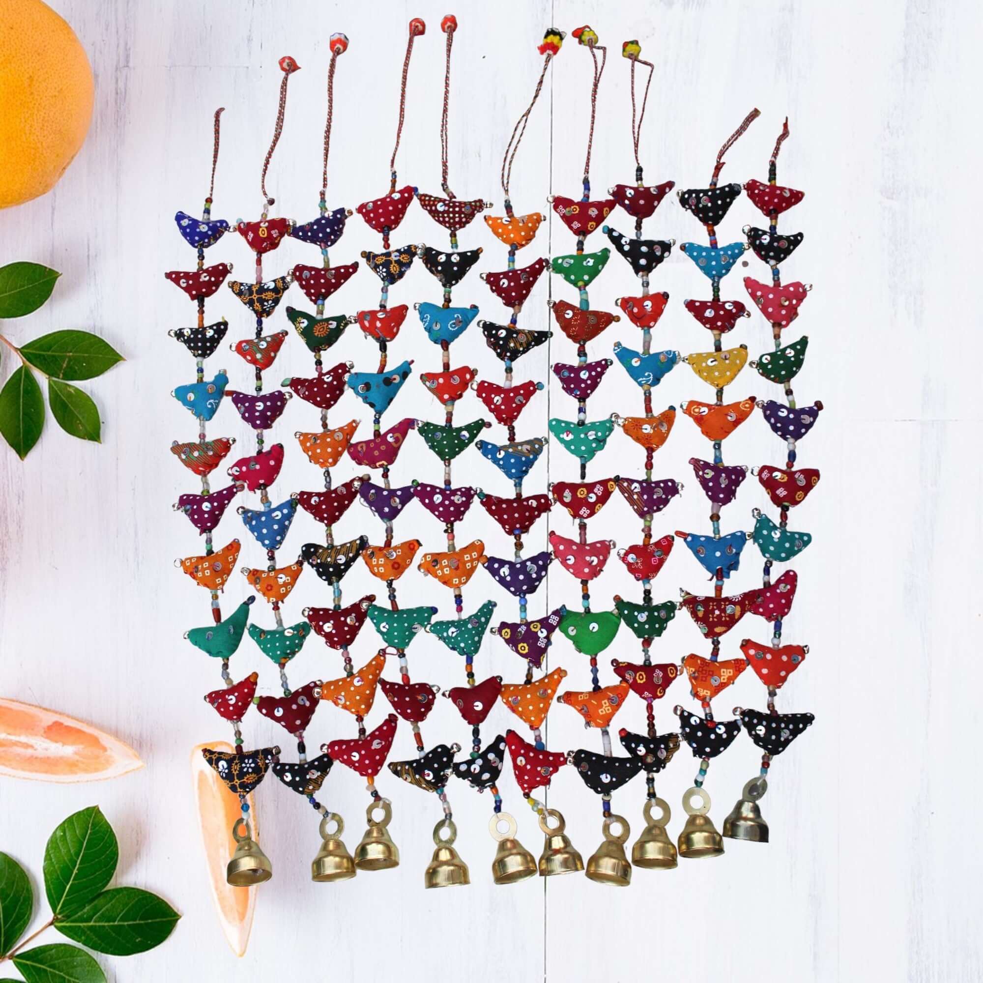 Tota Birds Bell Prosperity Hens Handmade